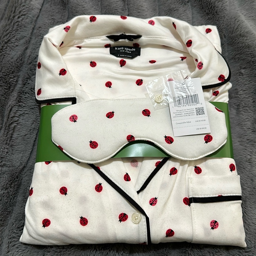 Kate Spade Ladybug Pajama Set NWT Size Large